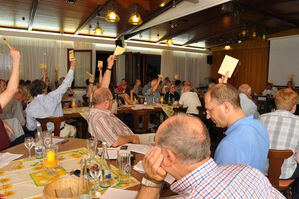 Die Karlsruher Sozialdemokraten bei der Abstimmung